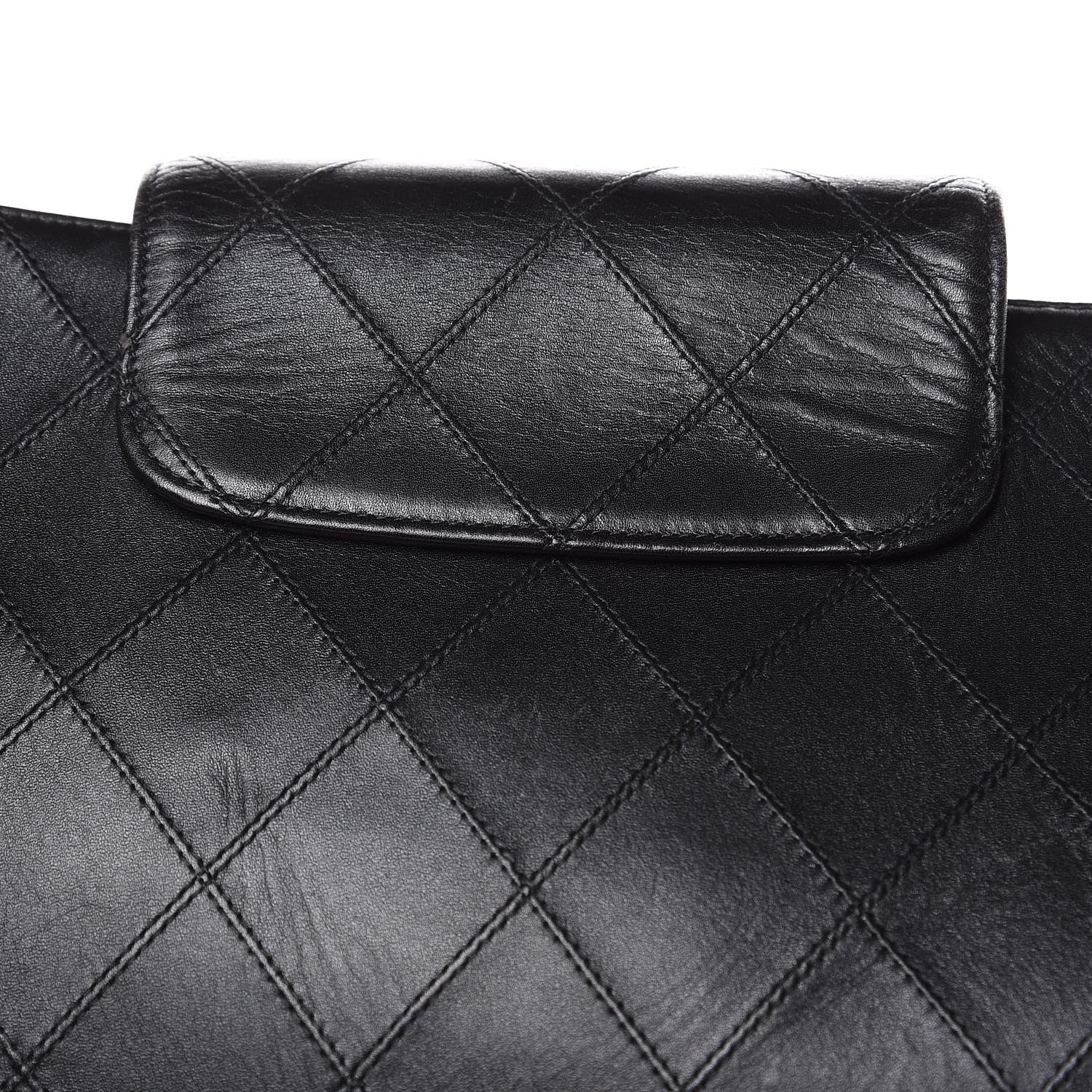 Chanel Calfskin Stitched XL Weekender Black 13 of 24