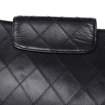 Chanel Calfskin Stitched XL Weekender Black 13 of 24
