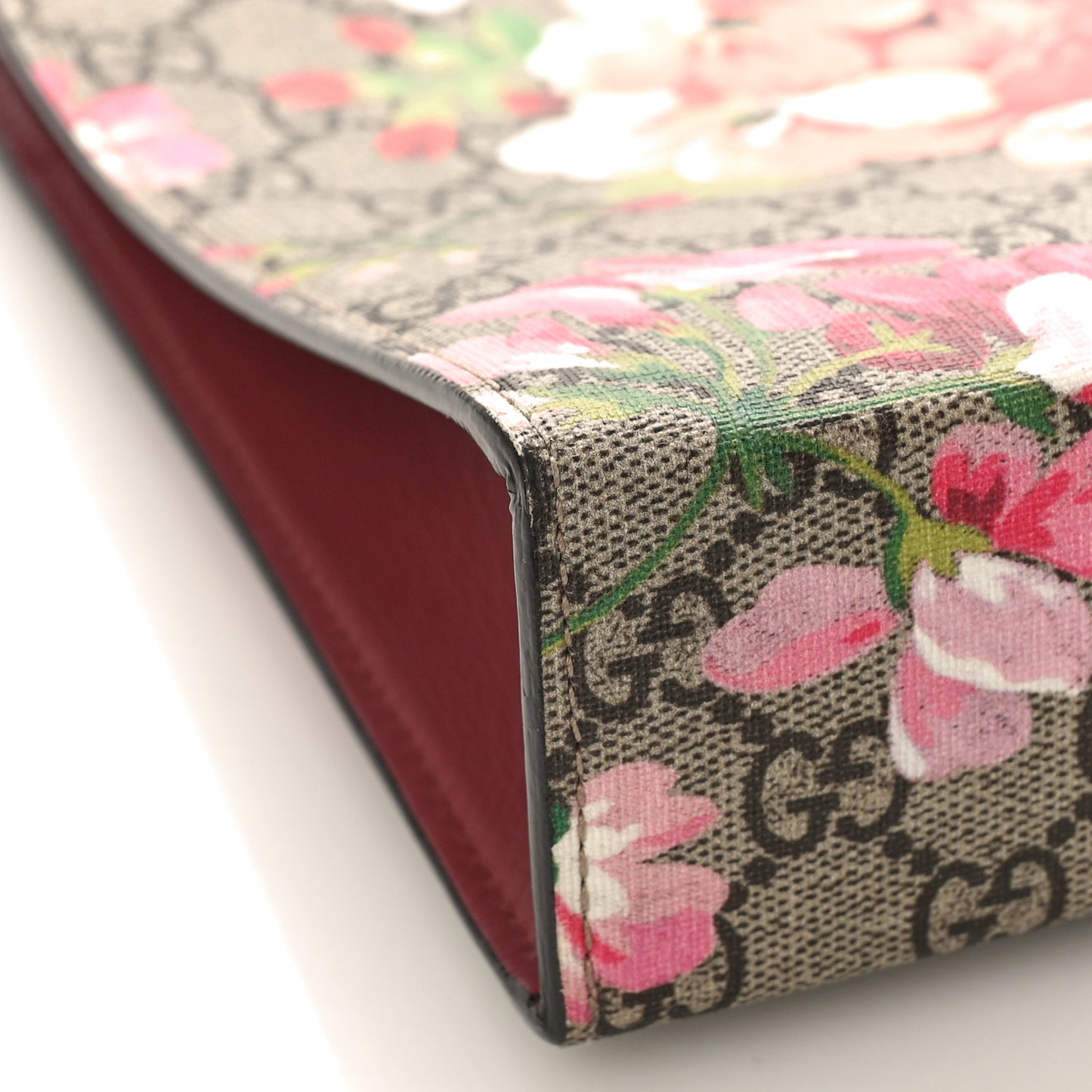 GG Supreme Monogram Blooms Large Cosmetic Case Beige Multicolor Dry Rose