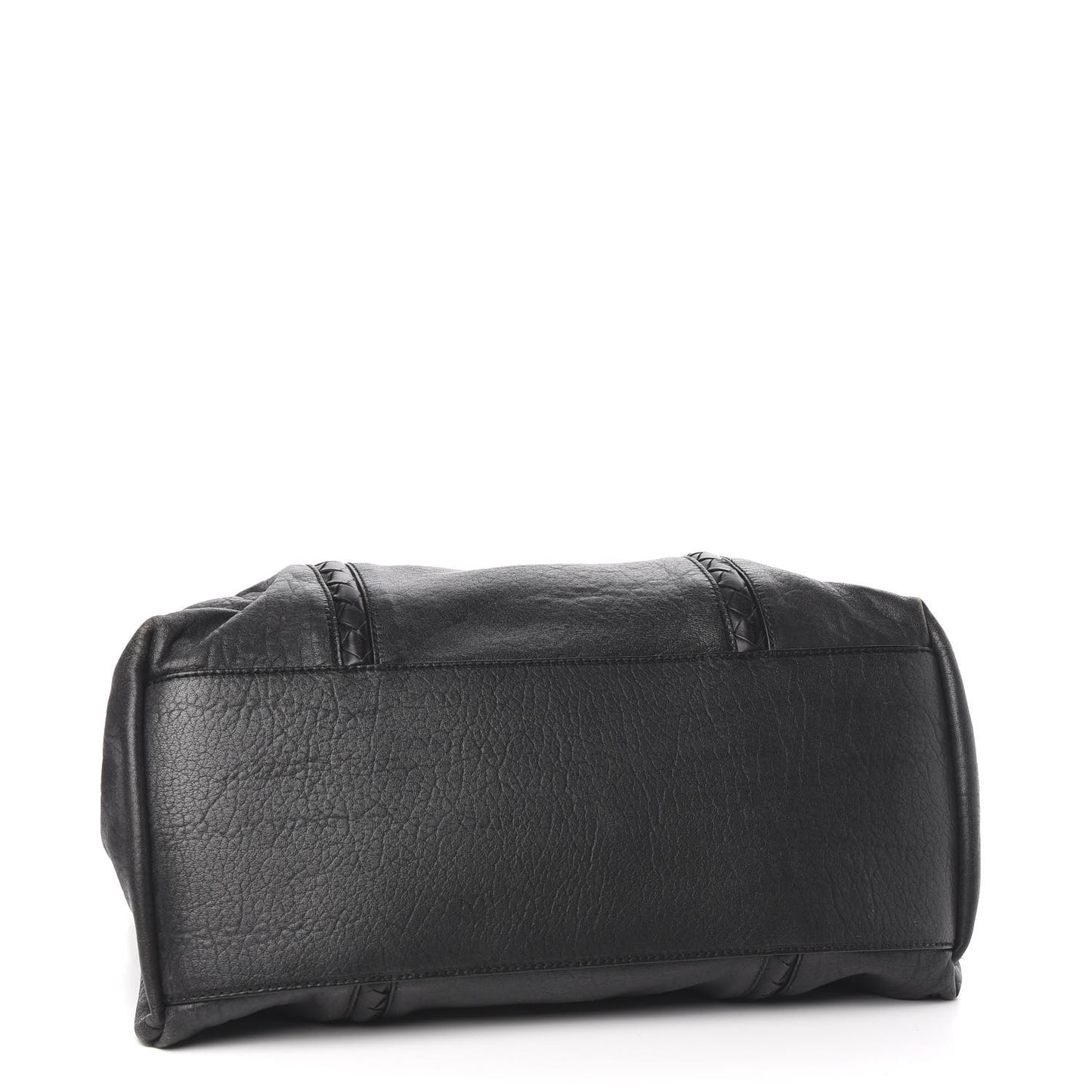 Grained Lambskin Medium Roma Tote Black
