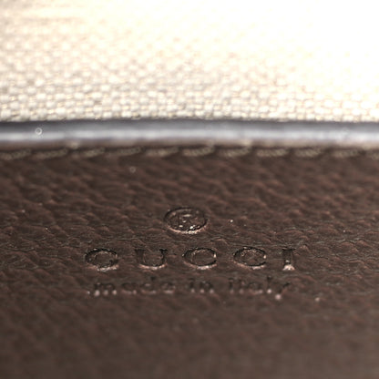 Gucci Monogram Jumbo GG Textured Dollar Calfskin Web Mini Vertical Tote Camel Ebony New Acero 6 of 8