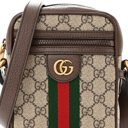 Gucci GG Supreme Monogram Web Mini Ophidia Messenger Brown 8 of 12