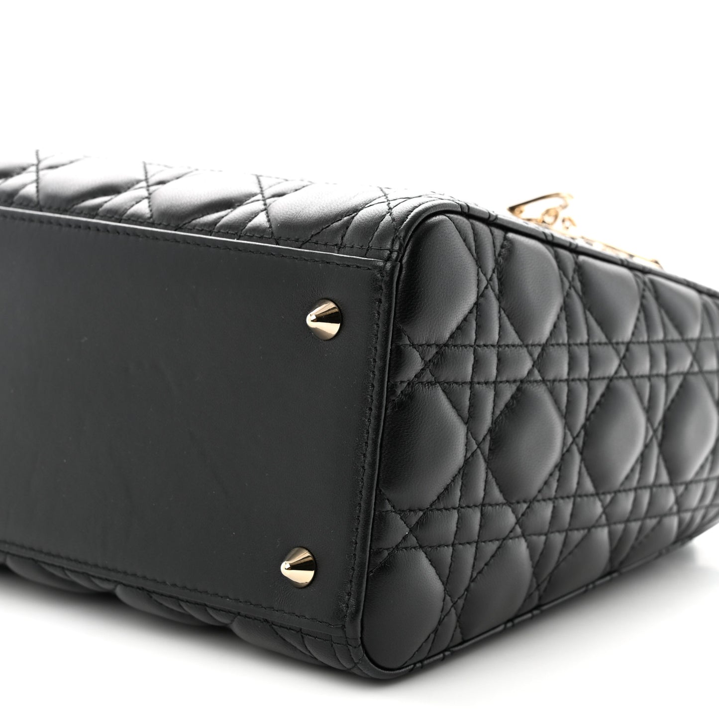 Lambskin Cannage Medium Lady Dior Black