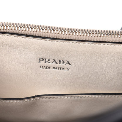 Prada Calfskin Studded Concept Top Handle Bag White 9 of 14