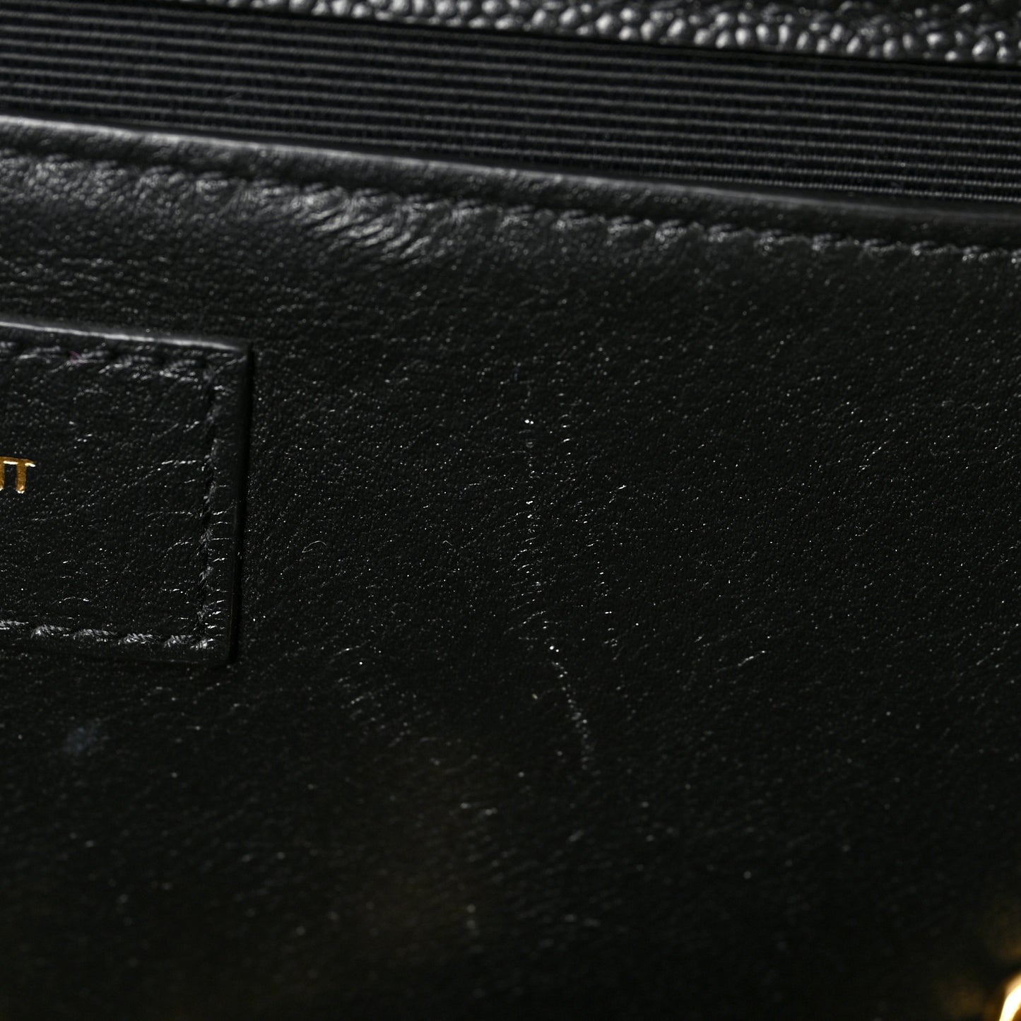 Grain De Poudre Textured Mixed Matelasse Triquilt Medium Monogram Satchel Black