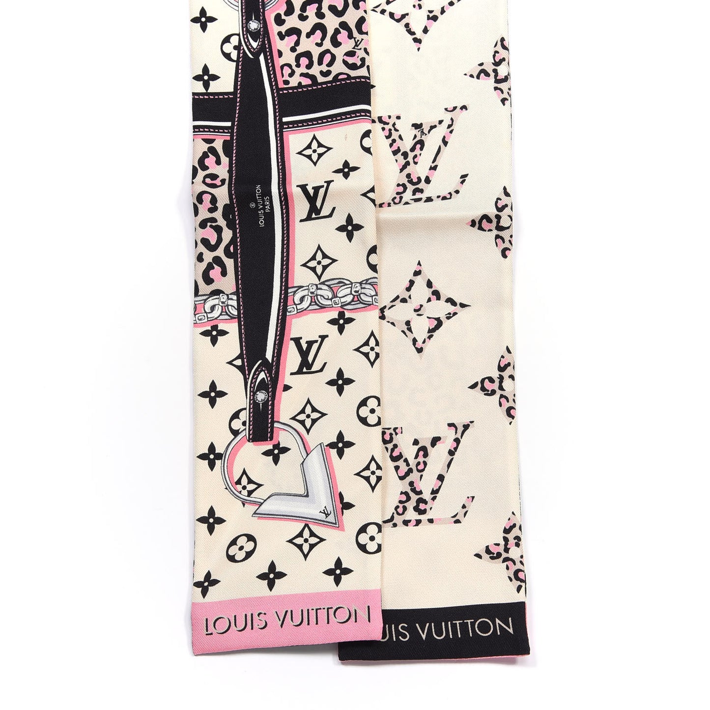 Silk Monogram Wild At Heart Bandeau Cream