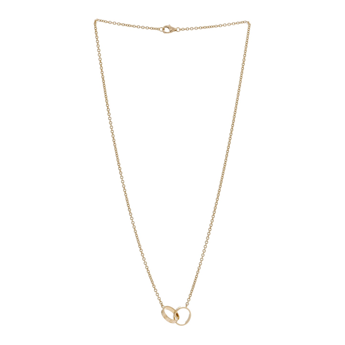 18K Yellow Gold Interlocking LOVE Necklace