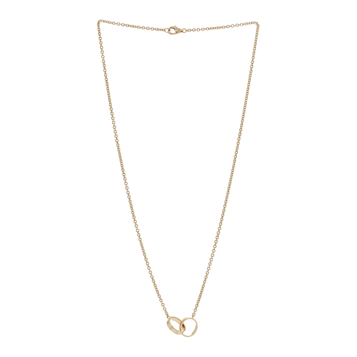 Cartier 18K Yellow Gold Interlocking LOVE Necklace 3 of 6