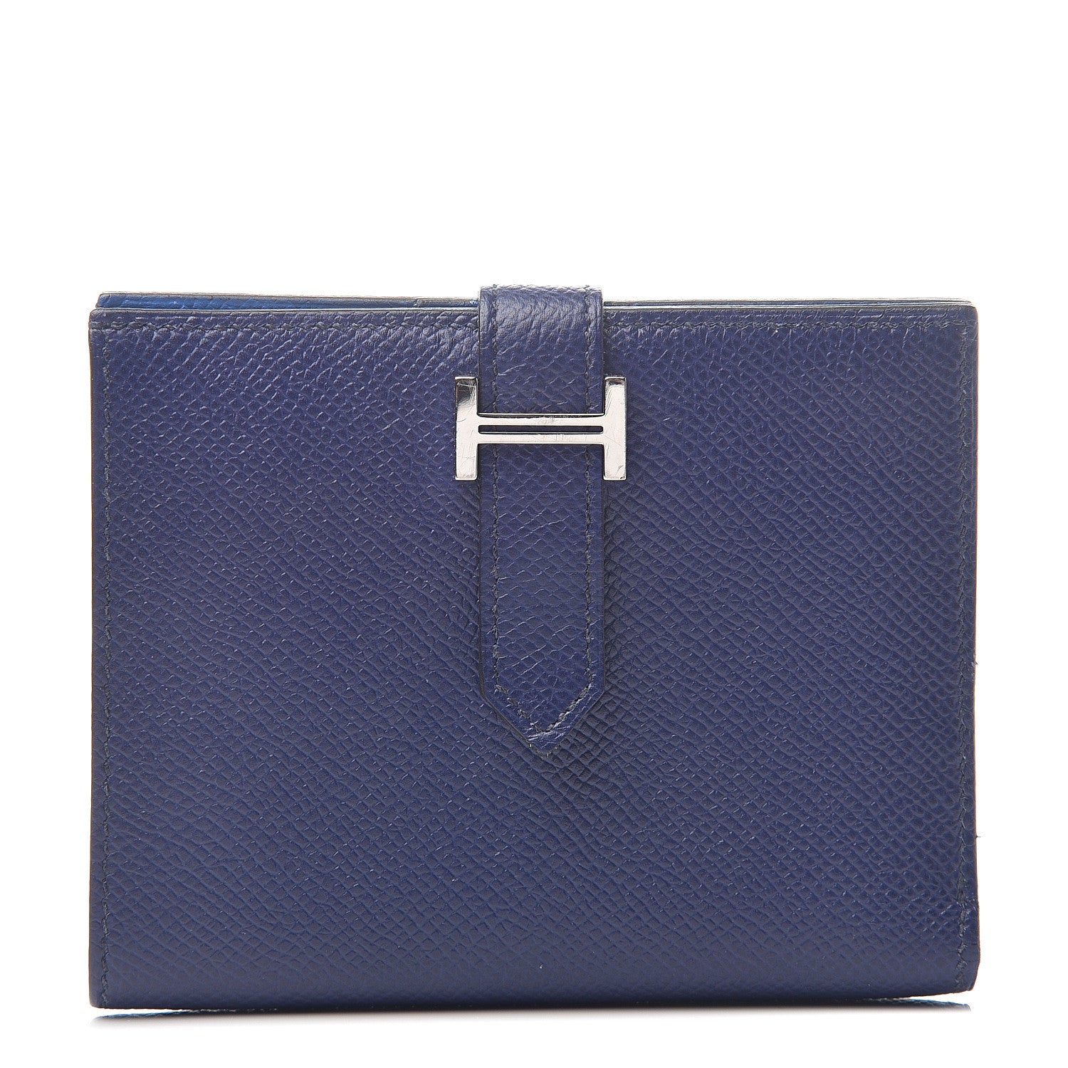 Hermes Epsom Bearn Verso Compact Wallet Bleu Encre Zellige 1 of 5