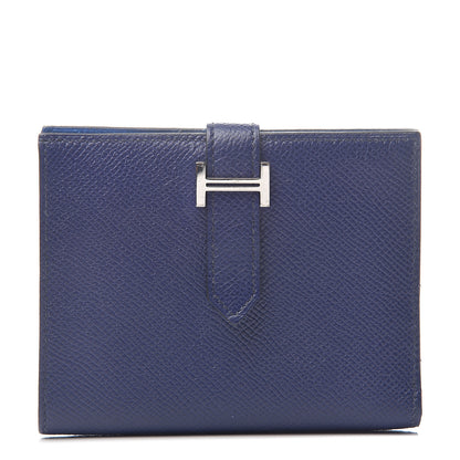 Hermes Epsom Bearn Verso Compact Wallet Bleu Encre Zellige 1 of 5