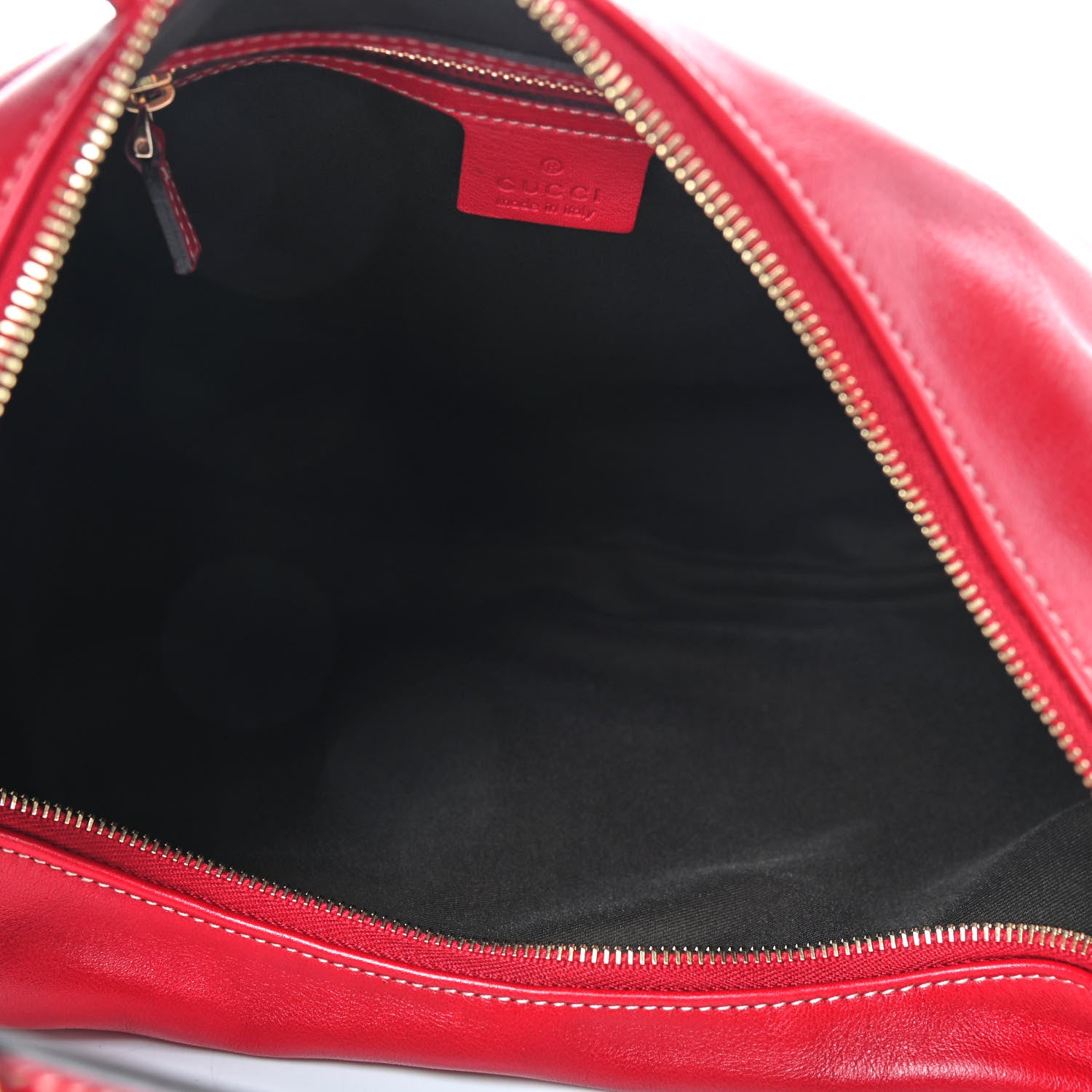 Gucci Calfskin Medium Horsebit Chain Hobo Red 4 of 9