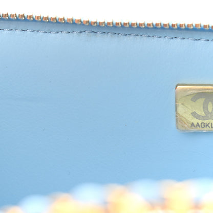 Chanel Caviar Quilted Small Pick Me Up Vanity Case Light Blue 7 of 13