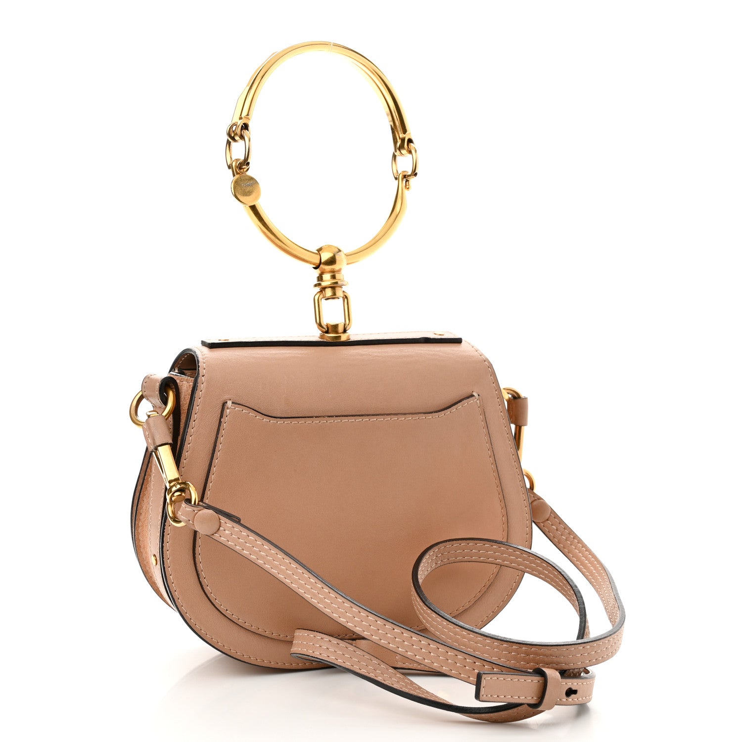 Chloe Calfskin Suede Small Nile Bracelet Bag Biscotti Beige 2 of 12