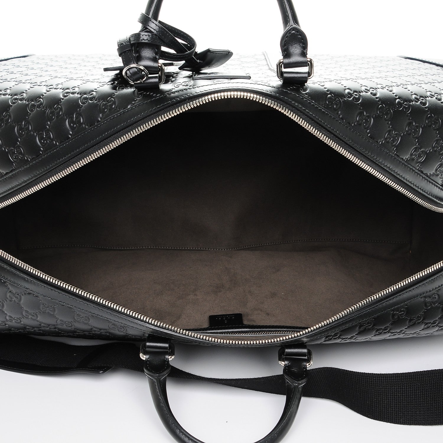 Gucci Guccissima Signature Large Duffle Black 5 of 7