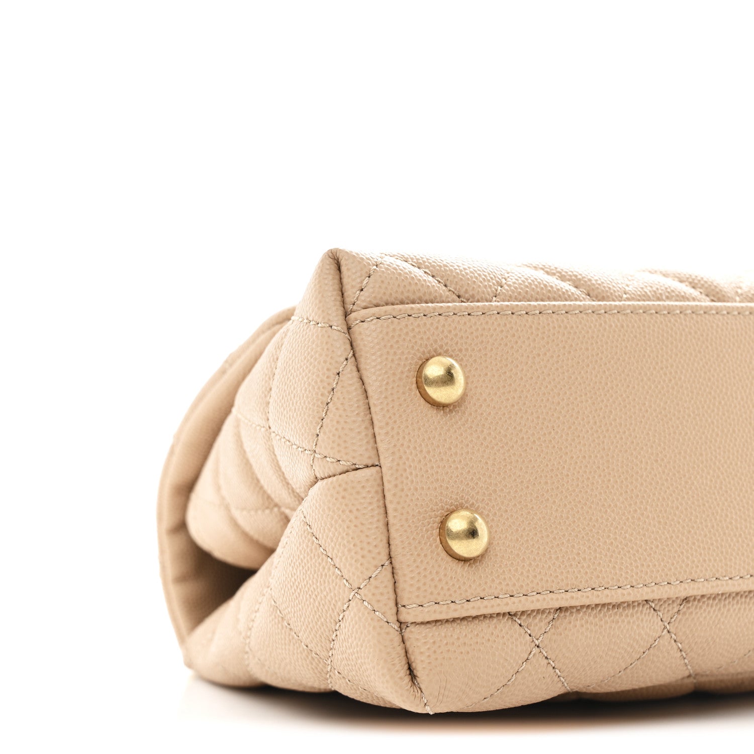 Chanel Caviar Lizard Embossed Quilted Mini Coco Handle Flap Beige 10 of 12