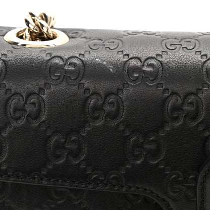 Gucci Guccissima Medium Emily Chain Shoulder Bag Black 9 of 9