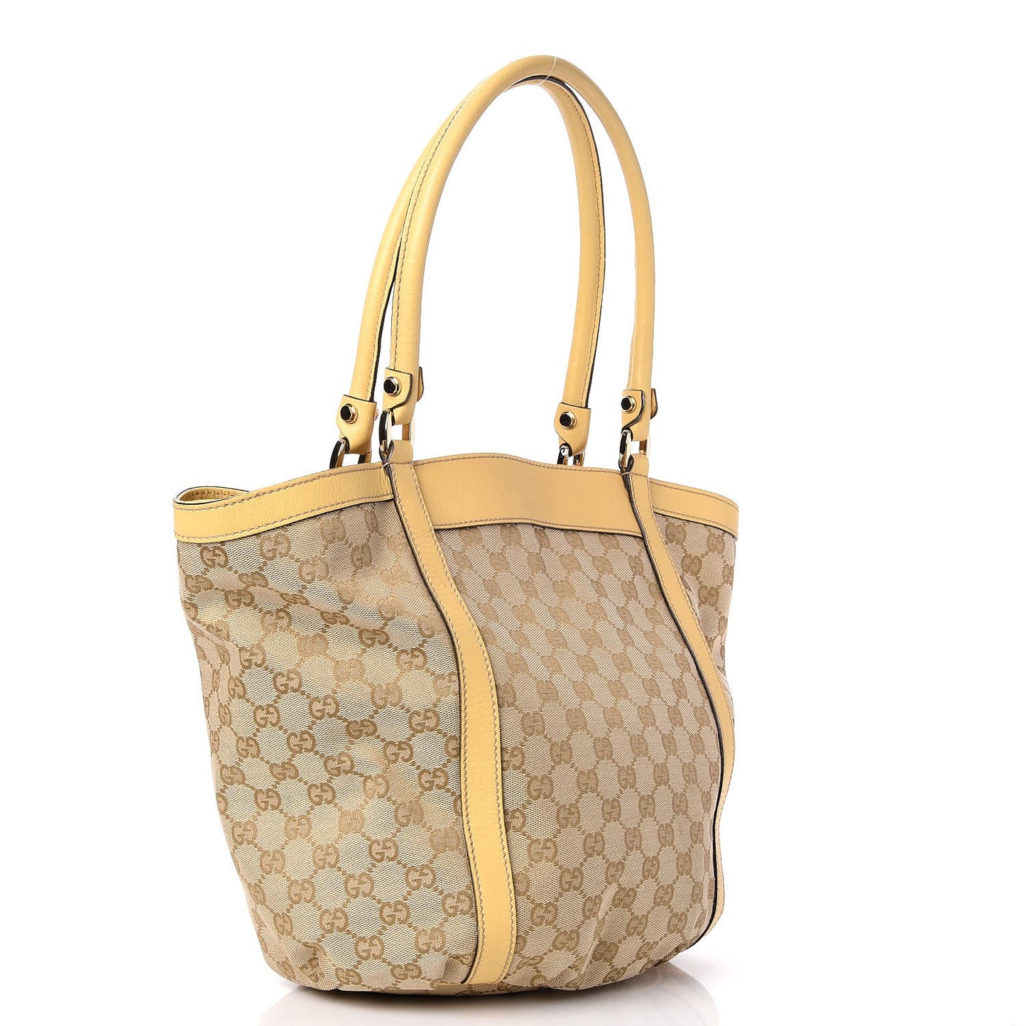 Monogram Medium D Gold Ring Tote Yellow