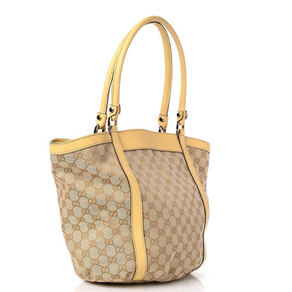 Gucci Monogram Medium D Gold Ring Tote Yellow 3 of 7