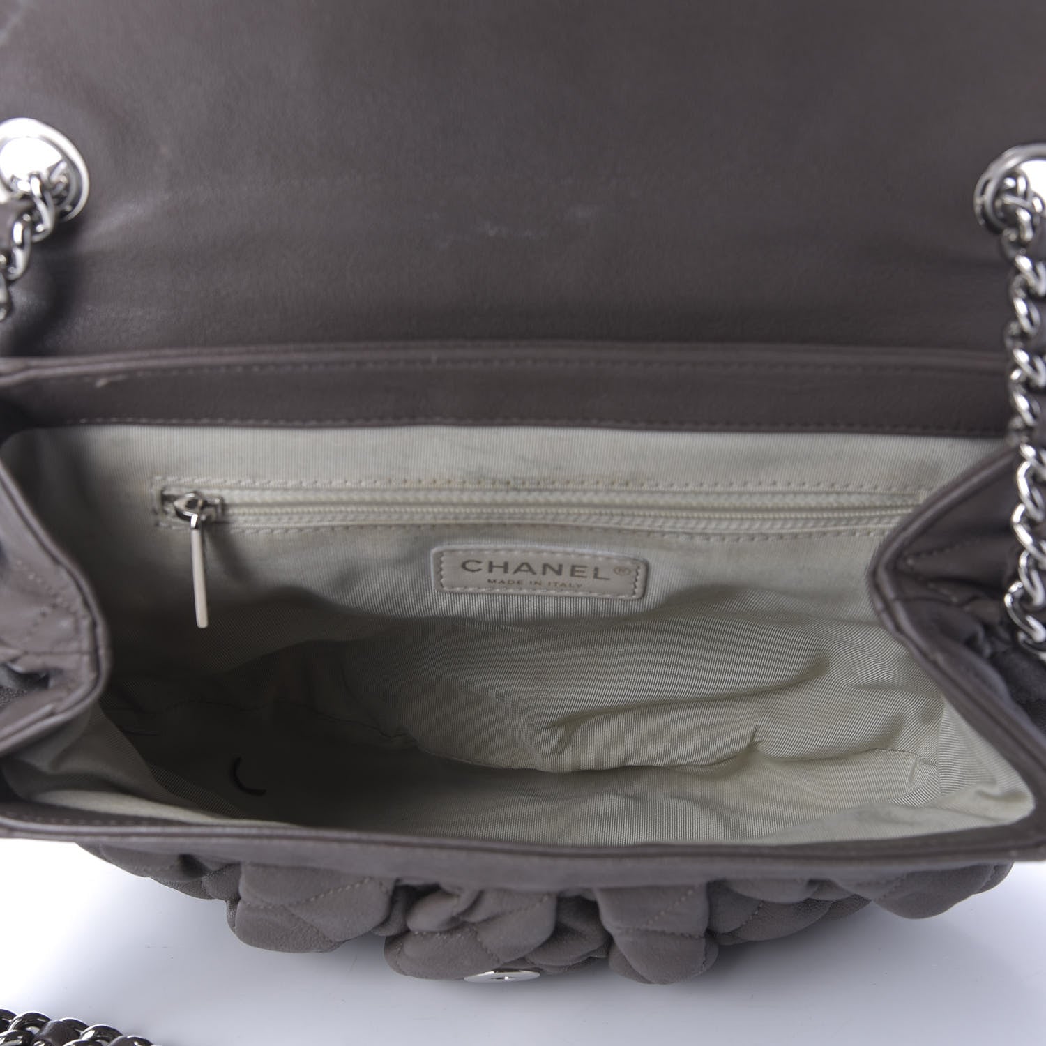 Chanel Washed Lambskin Quilted Medium Chain Around Flap Taupe 5 of 9