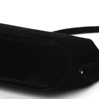 Fendi Velvet Shoulder Bag Black 8 of 8