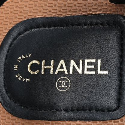 Chanel Fabric Lambskin CC Sandals 39 Black 8 of 8