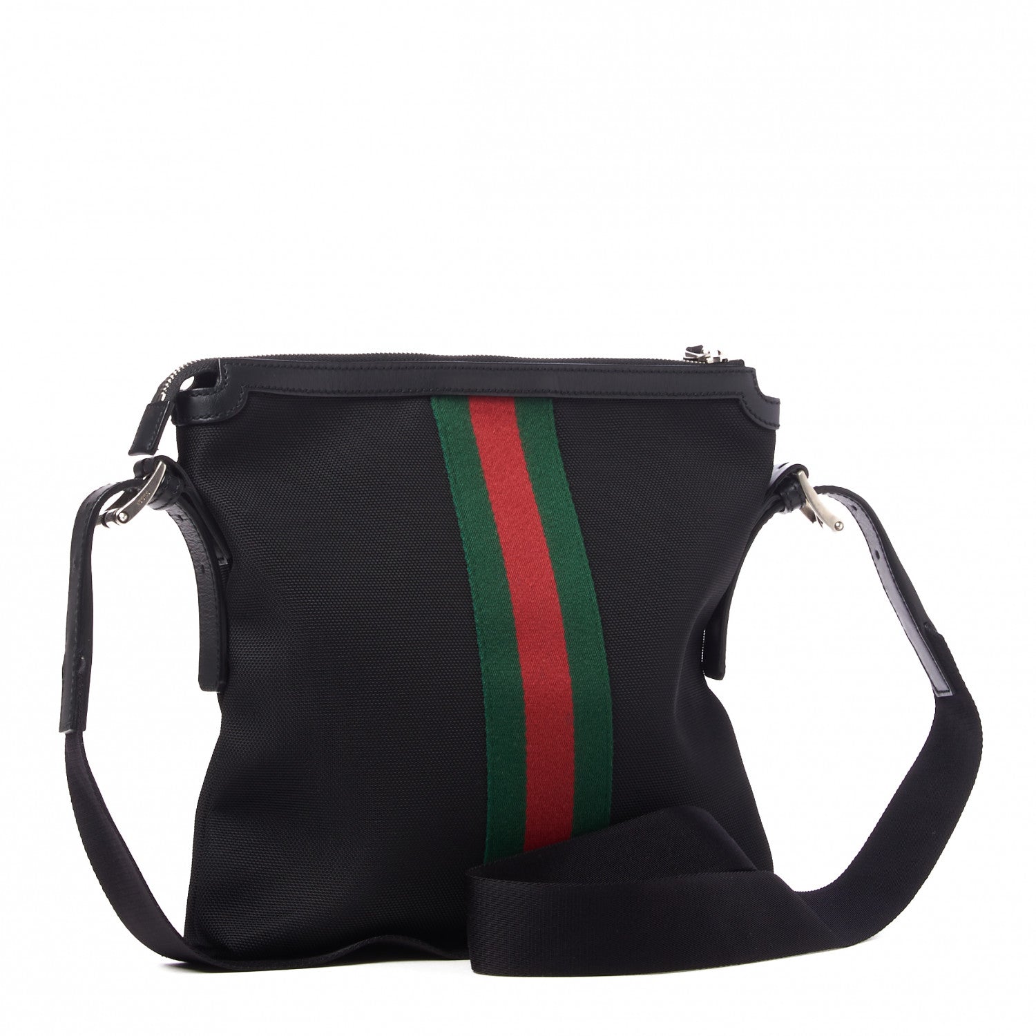 Gucci Techno Canvas Web Messenger Bag Black 2 of 9