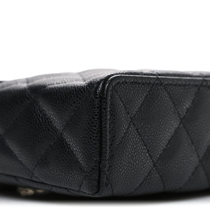 Chanel Caviar Quilted Top Handle Slim Vanity With Chain Black 9 of 11