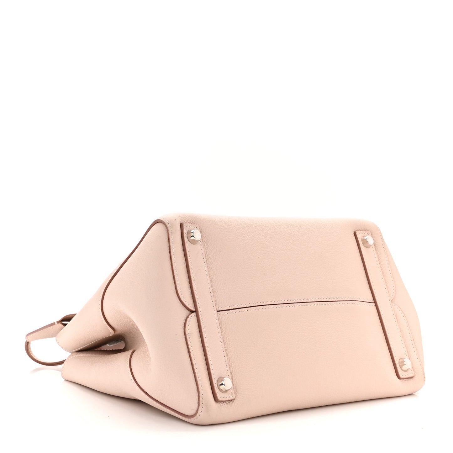 Supple Grained Calfskin Medium Open Bar Tote Rose Poudre