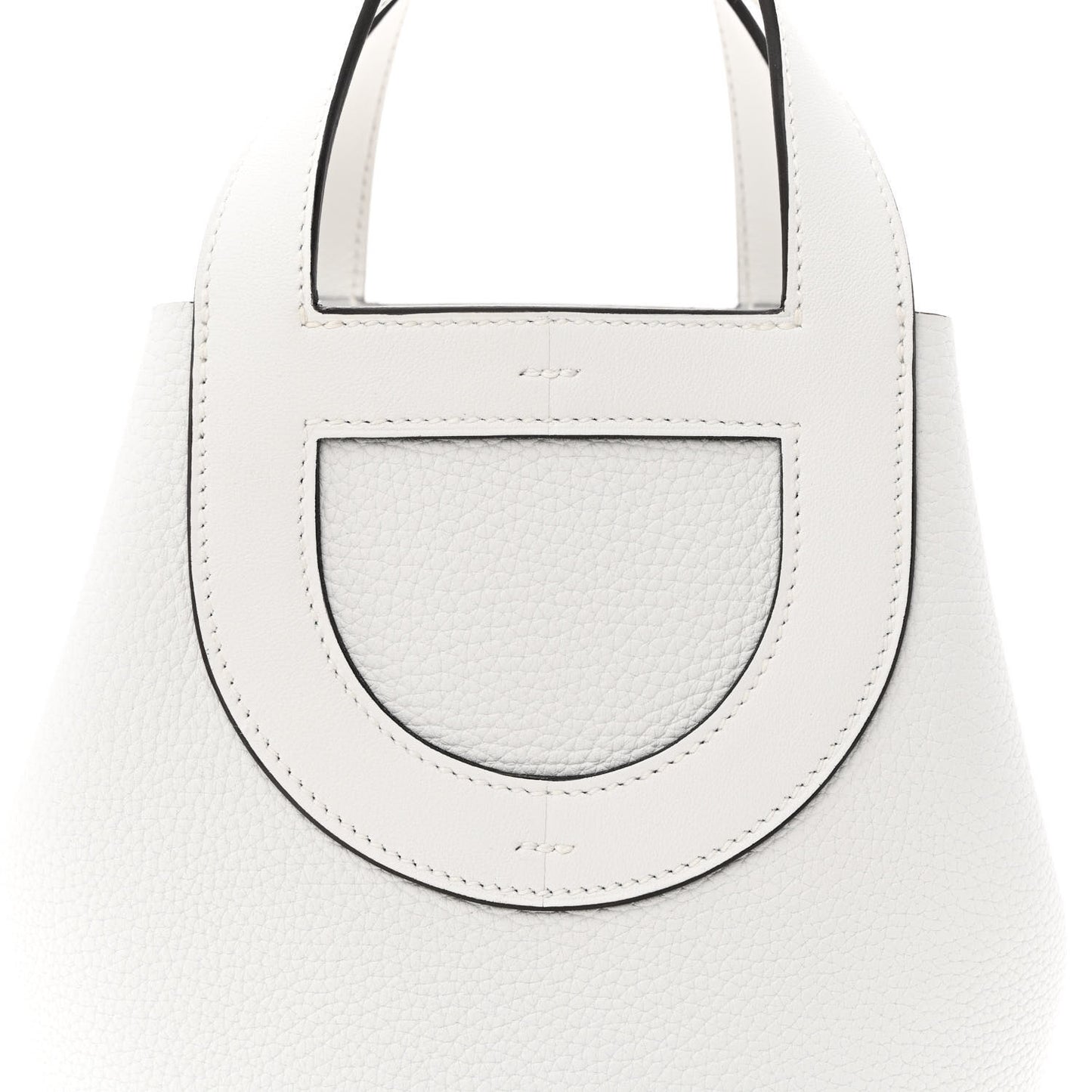 Taurillon Clemence Swift In-The-Loop 18 Bag New White