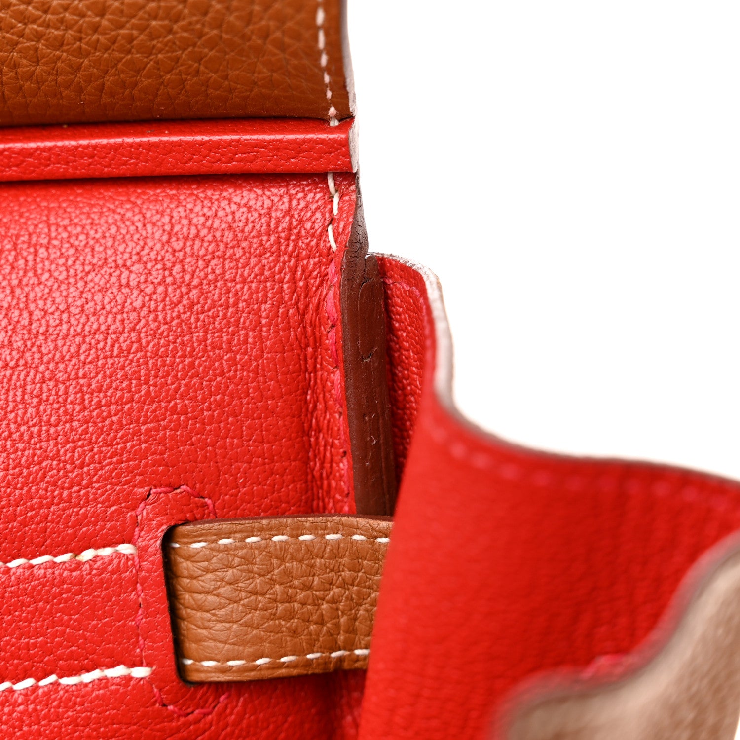 Hermes Togo Verso Birkin 35 Gold Geranium 13 of 14