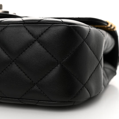 Chanel Lambskin Quilted Small Coco Clips Single Flap Black 10 of 11