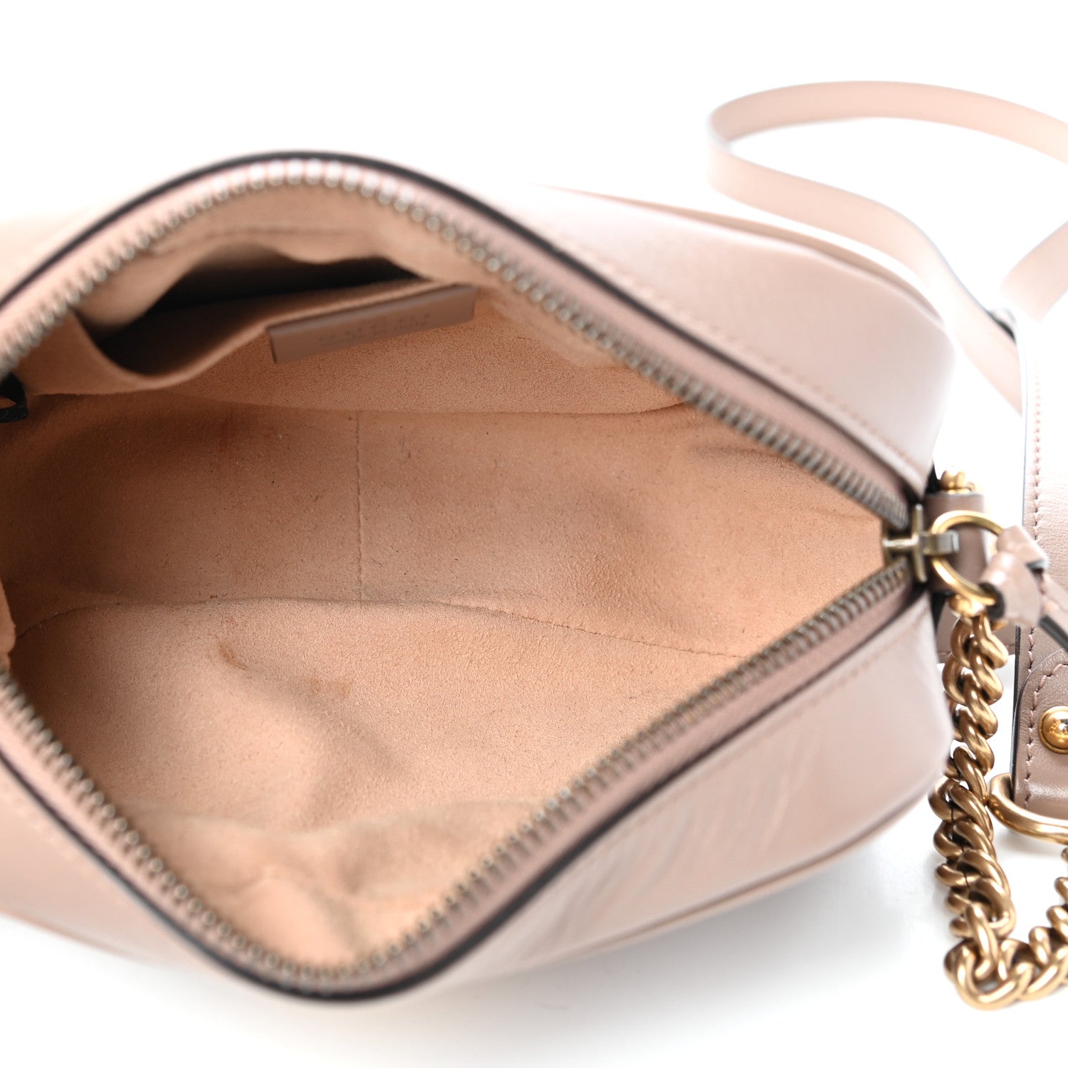Gucci Calfskin Matelasse Mini GG Marmont Chain Shoulder Bag Porcelain Rose 5 of 11