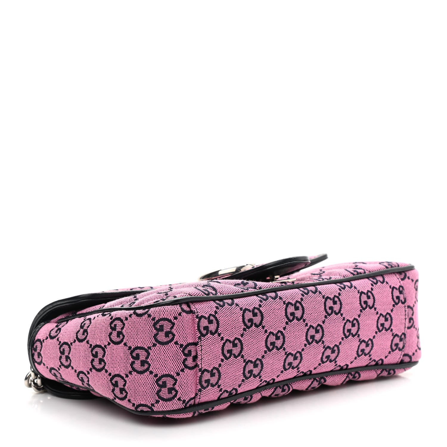 Gucci Monogram Multicolor Matelasse Diagonal Small GG Marmont Shoulder Bag Pink Blue 4 of 9