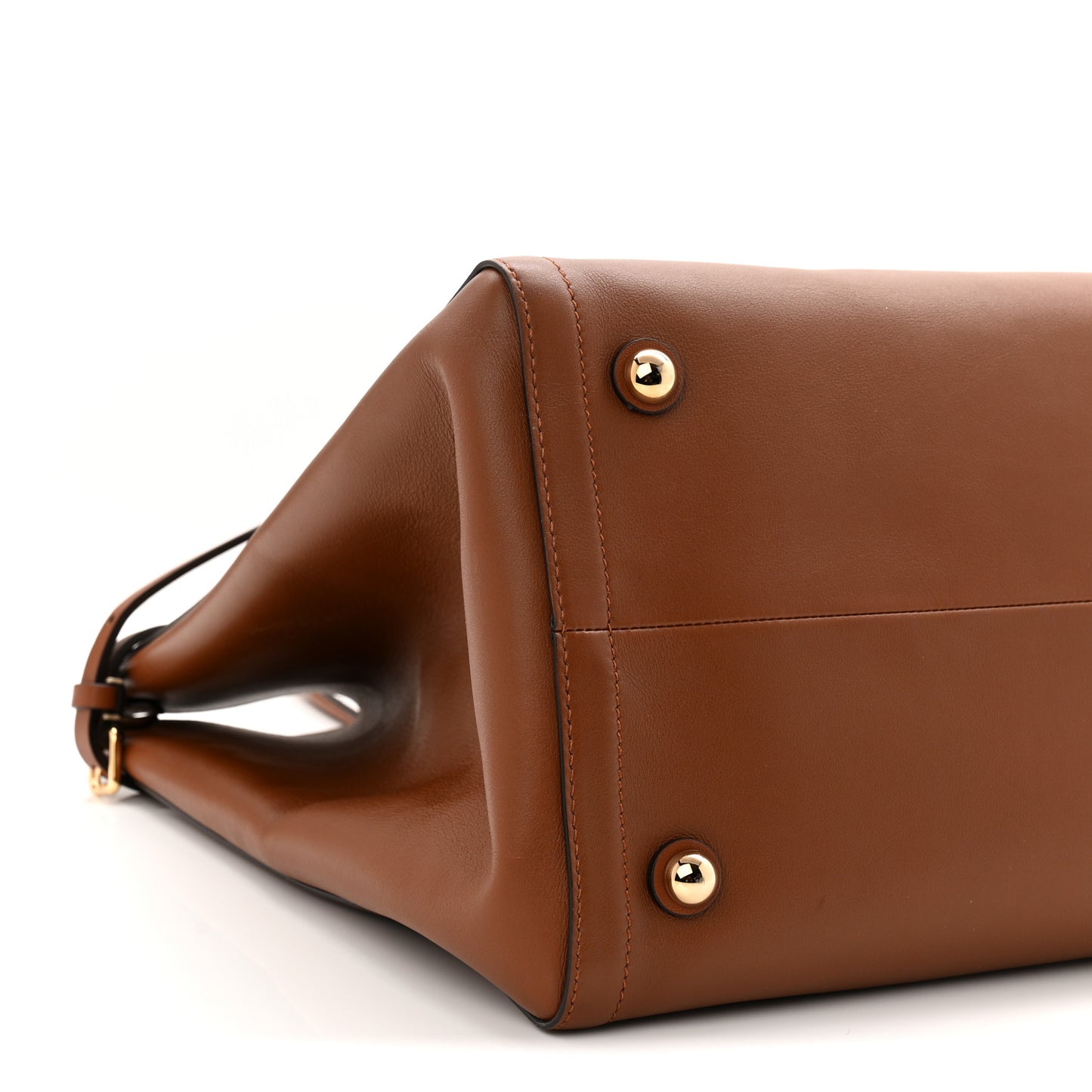 Calfskin Vlogo Large Antibes Tote  Saddle Brown