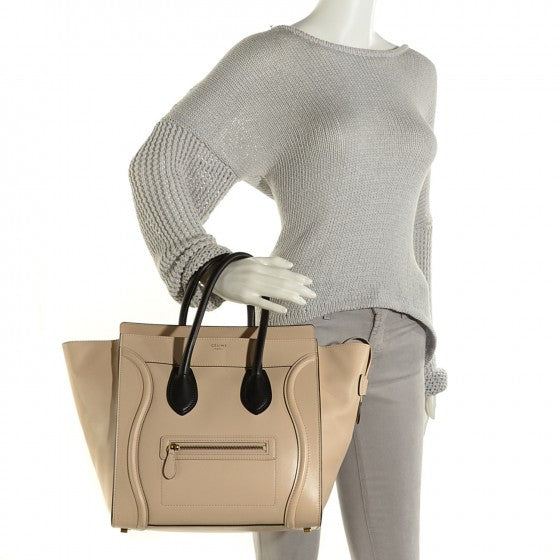 Satin Calfskin Mini Luggage Sand