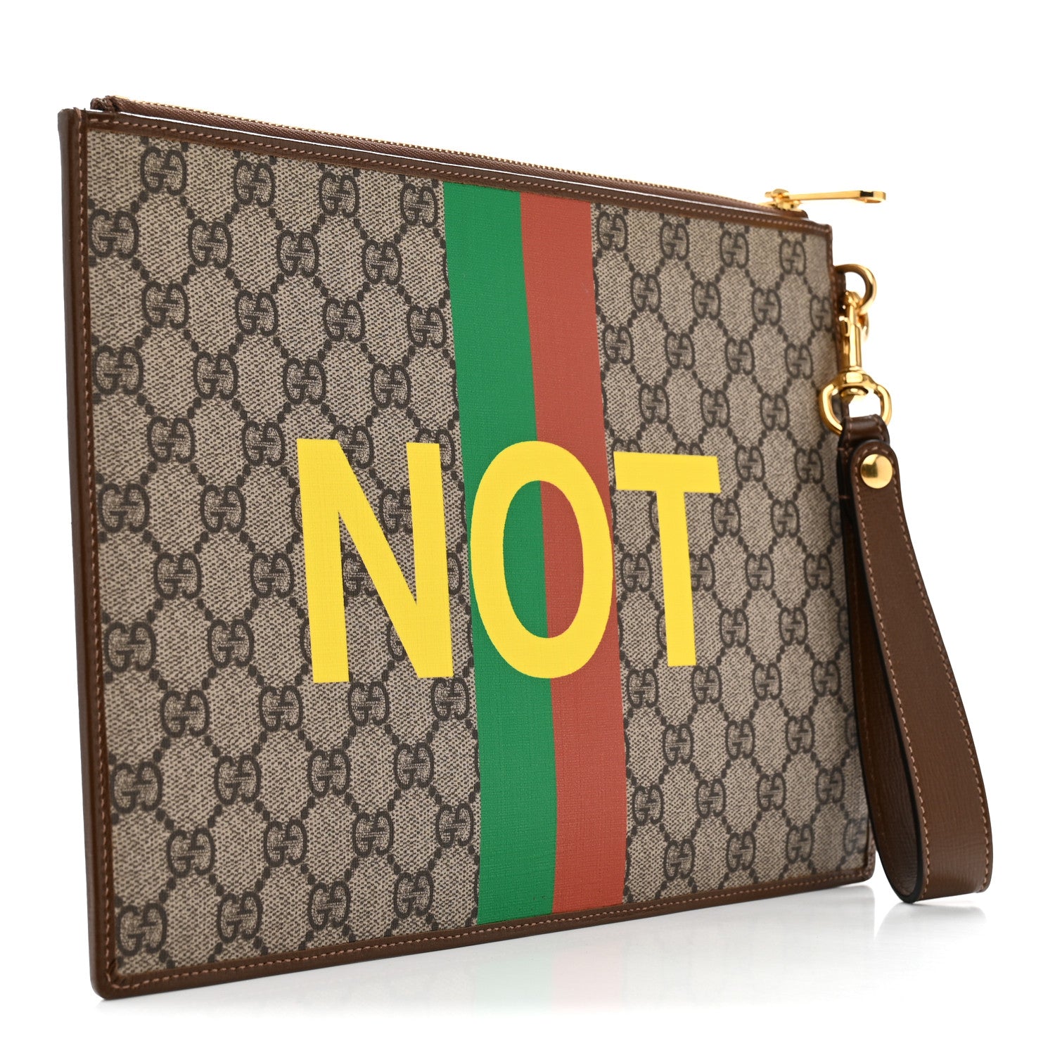 Gucci GG Supreme Monogram Fake/Not Interlocking G Documents Holder Beige Brown Sugar 3 of 7