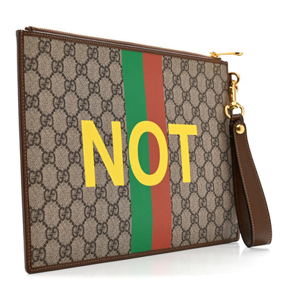 Gucci GG Supreme Monogram Fake/Not Interlocking G Documents Holder Beige Brown Sugar 3 of 7