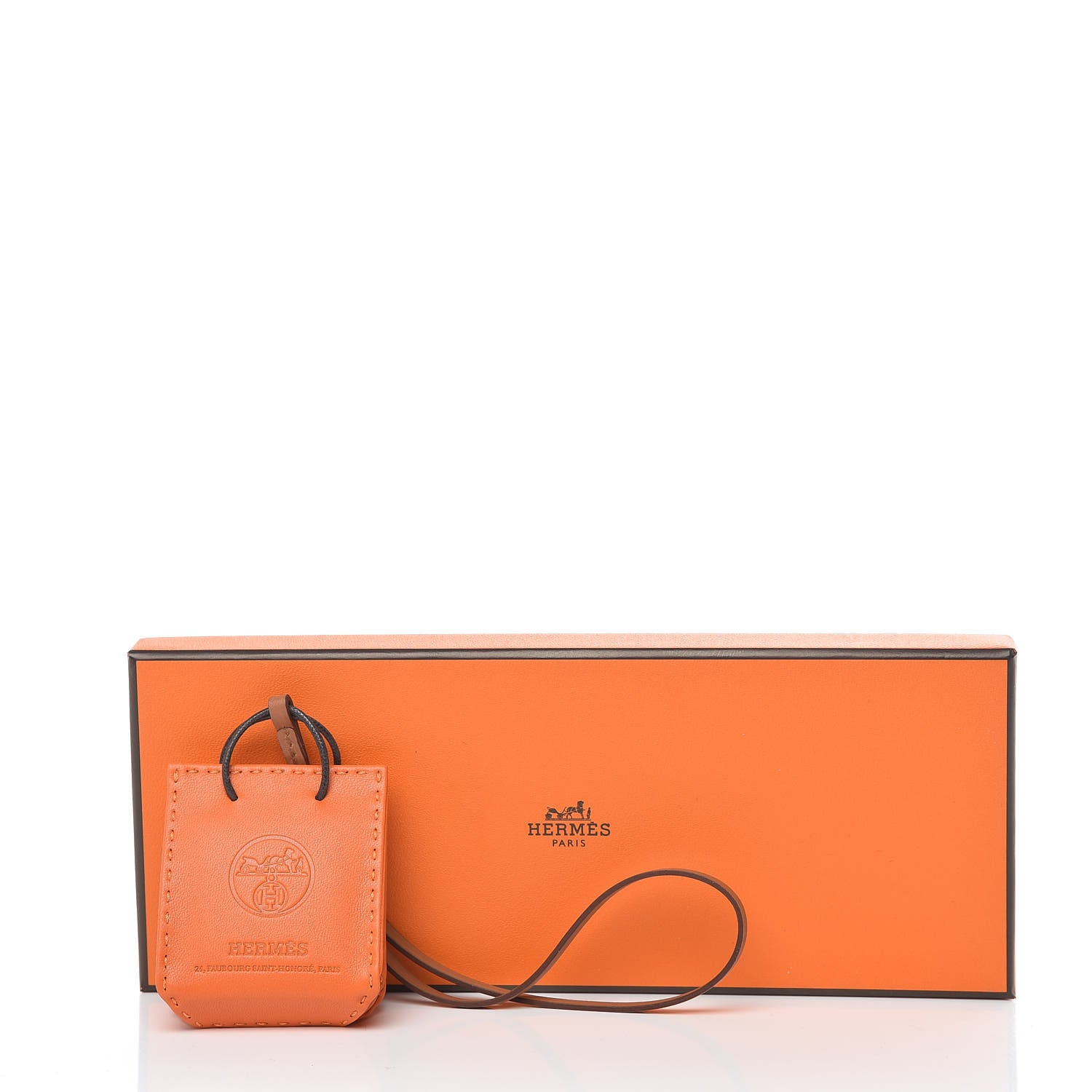 Hermes Milo Lambskin Swift Shopping Bag Charm Feu Gold 5 of 5