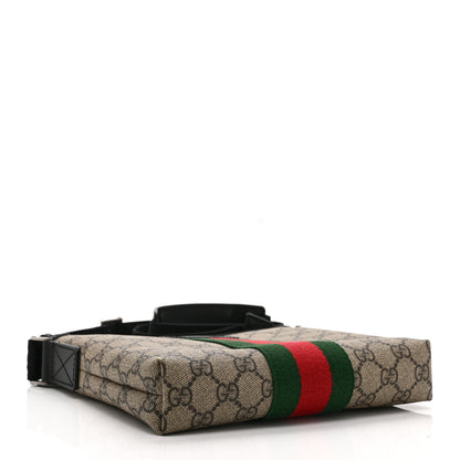 Gucci GG Supreme Monogram Web Messenger Bag Black 4 of 10