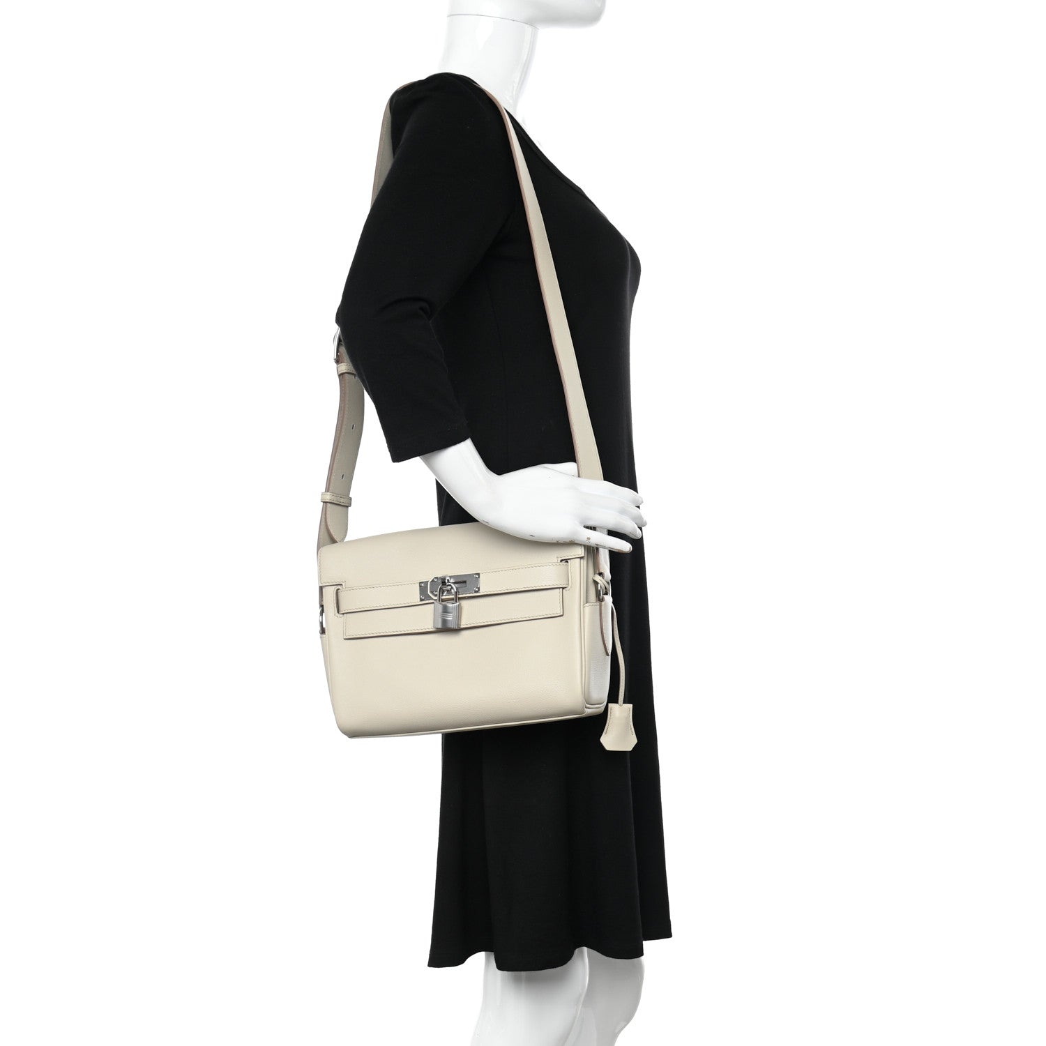 Hermes Evercolor Kelly Messenger PM Craie 2 of 11