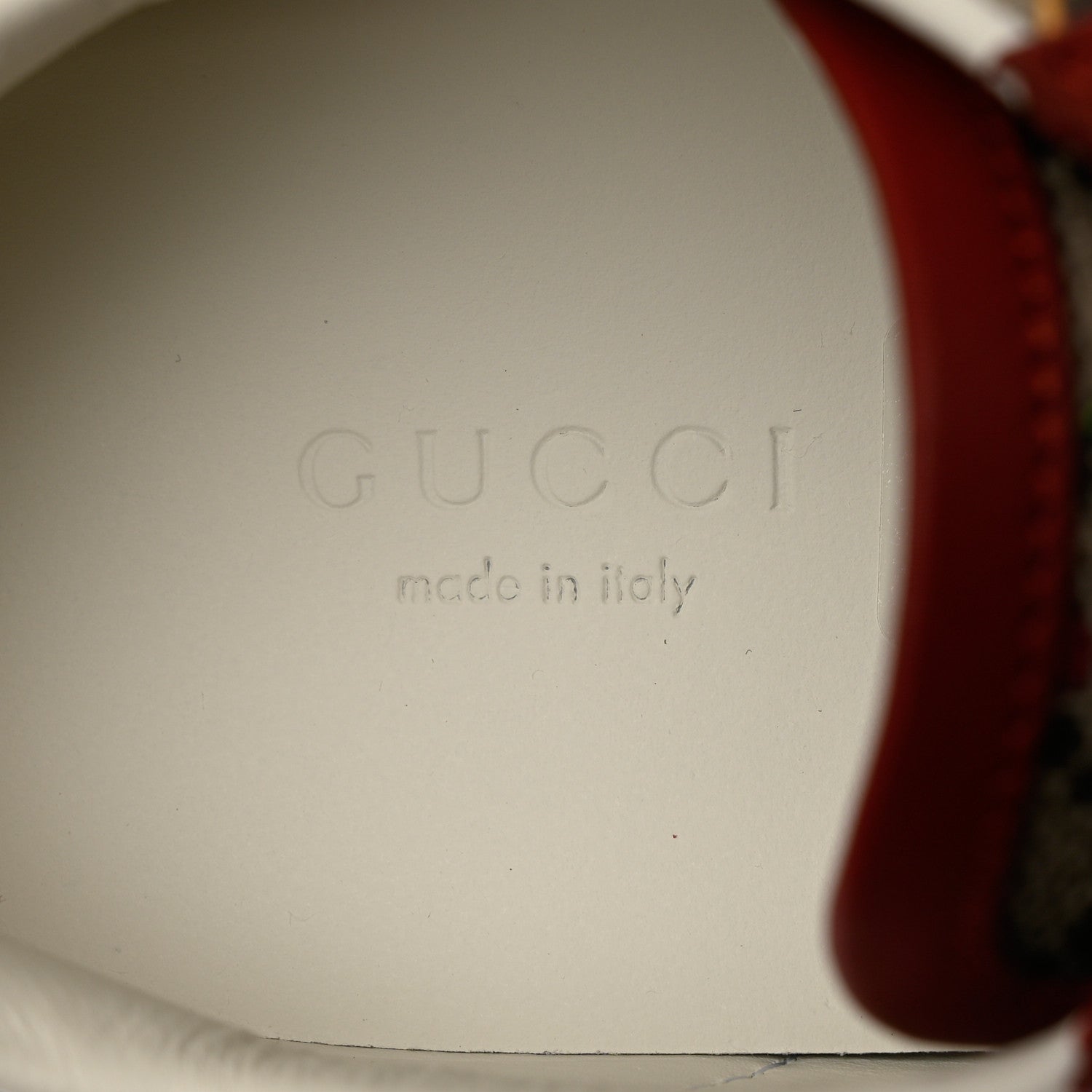 Gucci GG Supreme Monogram Flora Web Womens Ace Sneakers 35 Beige Multicolor Rosso 6 of 9