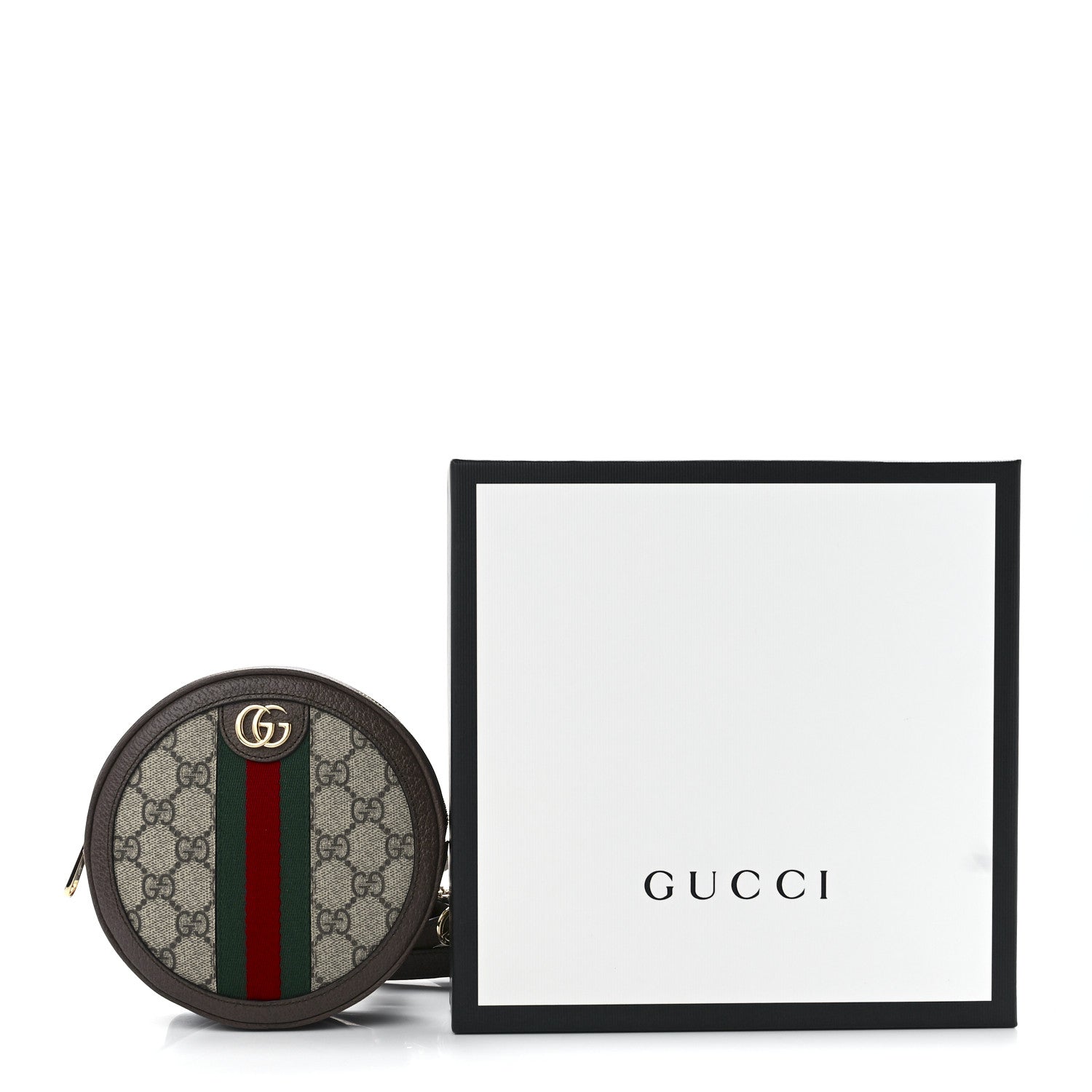 Gucci GG Supreme Monogram Web Mini Ophidia Round Backpack Brown 12 of 12