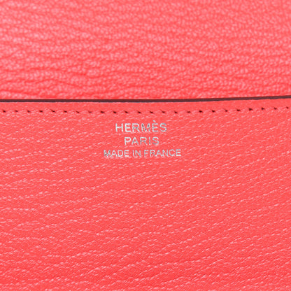 Hermes Chevre Mysore Roulis Slim Wallet Rose Texas 7 of 13