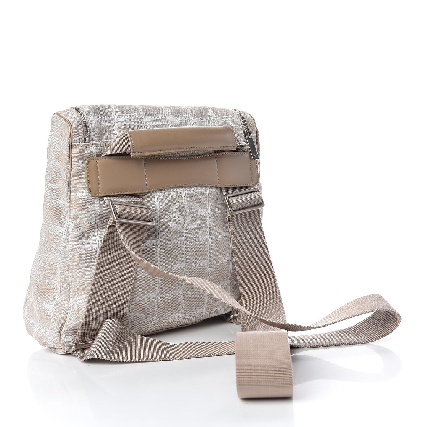 Nylon Travel Backpack Beige