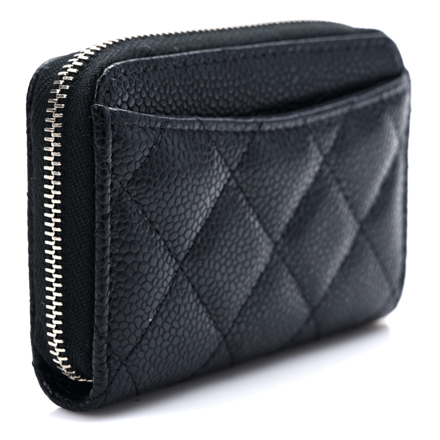 Chanel Caviar Quilted Classic Zipped Coin Purse Black 3 of 7