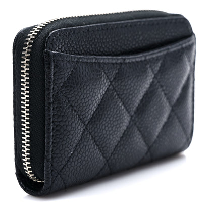Chanel Caviar Quilted Classic Zipped Coin Purse Black 3 of 7