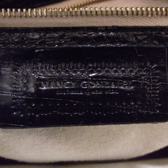 Crocodile Large Tote Black