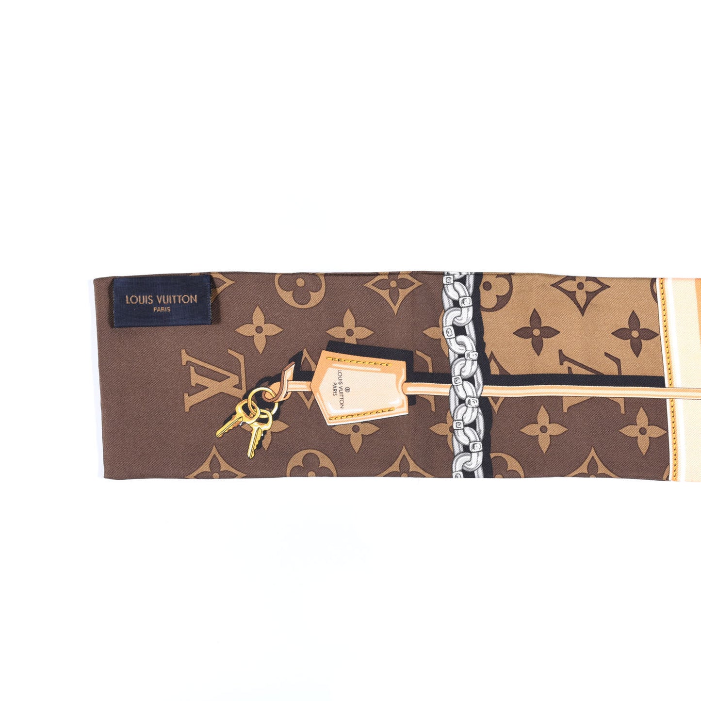 Silk Monogram Confidential Bandeau Brown