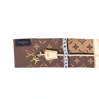 Louis Vuitton Silk Monogram Confidential Bandeau Brown 4 of 4