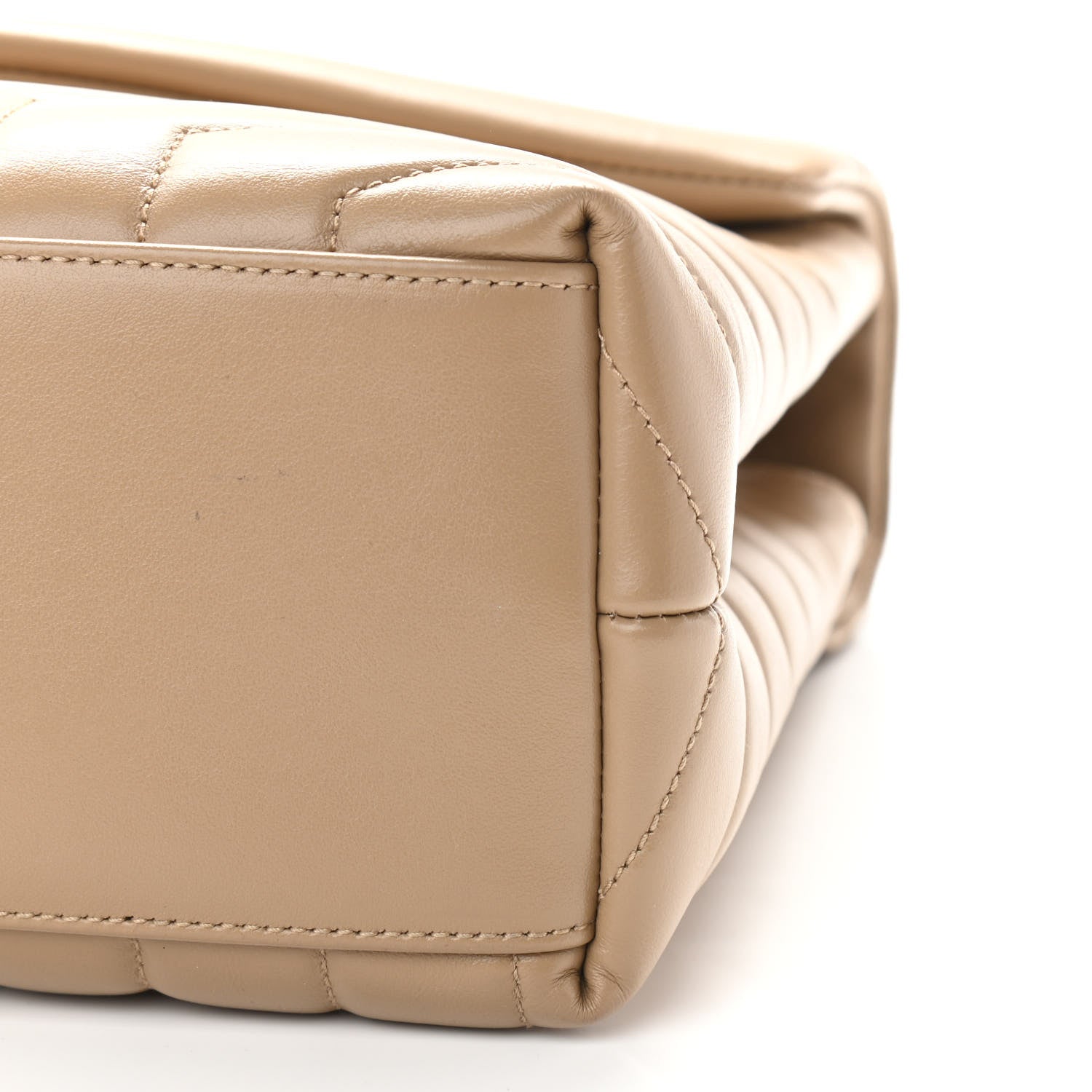 Saint Laurent Calfskin Y Quilted Monogram Medium Loulou Chain Satchel Dark Latte 10 of 10